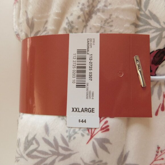 ADONNA Womens Fleece  2-pc. Pajama Set Pants Top Cardinals XXL - Picture 6 of 7